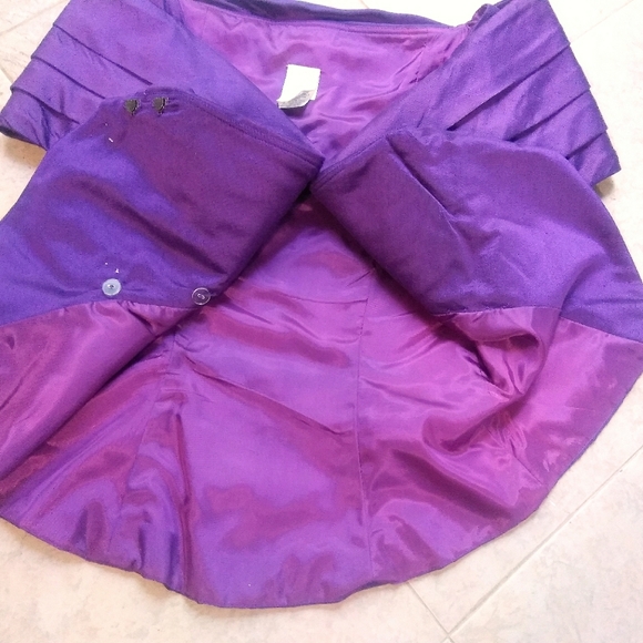 Vintage Glamour WATTERS 2pc 80s Royal Purple Evening Suit🔥VTG Skirt Set - Picture 12 of 15